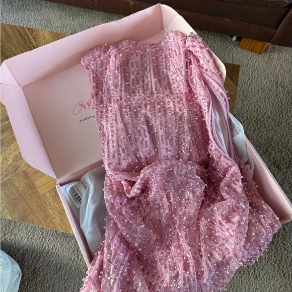 Oh Polly Pink Strapless Dress - Picture 2 of 7